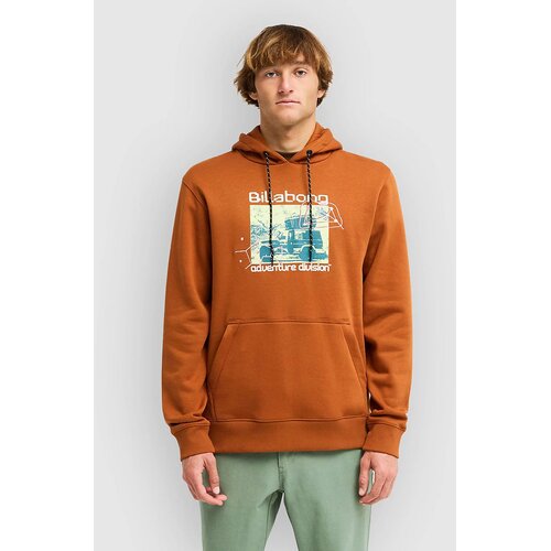 Billabong Compass Pulover s kapuco caramel cafe Slike
