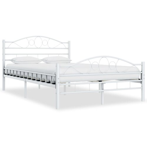  Za krevet bijeli metalni 120 x 200 cm Slike