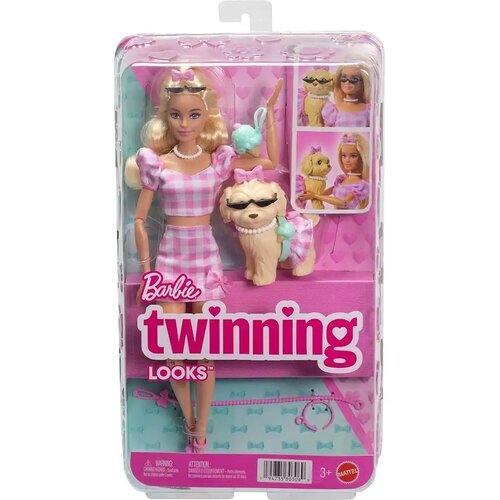 Mattel Barbie: Igrački set Modni duo s ljubimcem u ružičastoj boji - Slike