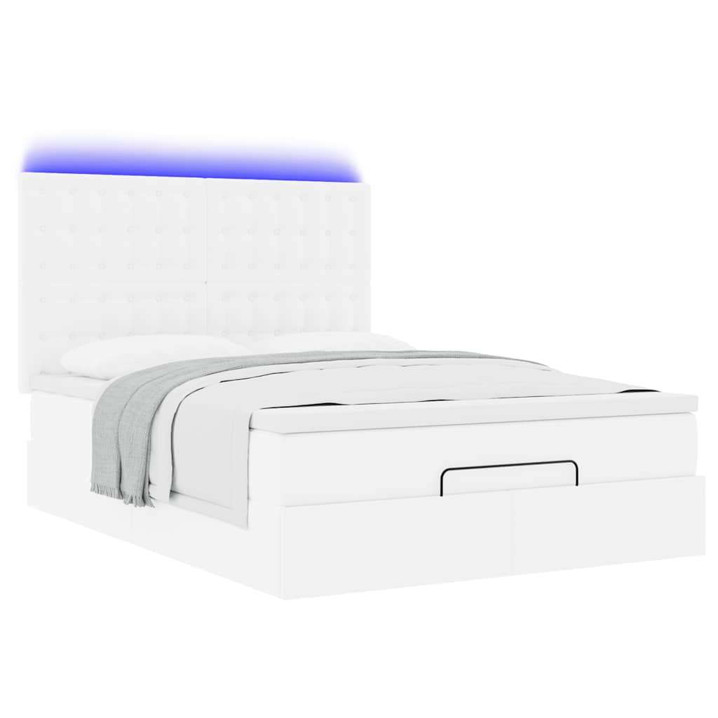  Otomanski krevet s madracima i LED 140x190cm umjetna koža Slike