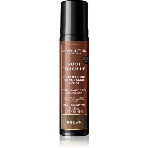 Revolution Haircare Root Touch Up pršilo za takojšnje prekritje narastka odtenek Brown 75 ml