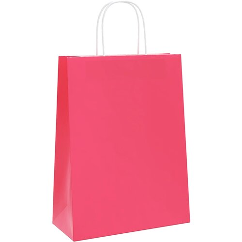  Papirnate vrećice 50 kom s ručkama ružičaste 26x12x35 cm Slike