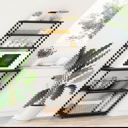 VidaXL Kuhinjska polica Crni hrast 80 x 40 x 168 cm Konstruirano drvo Slike