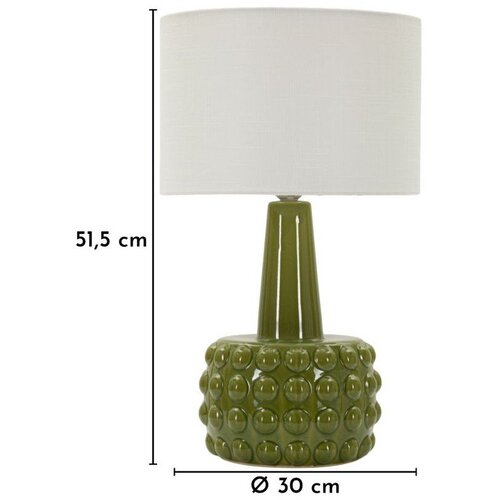 Mauro Ferretti Bijela/zelena stolna lampa keramička s tekstilnim sjenilom (visina 51,5 cm) Gress &amp;ndash; Slike
