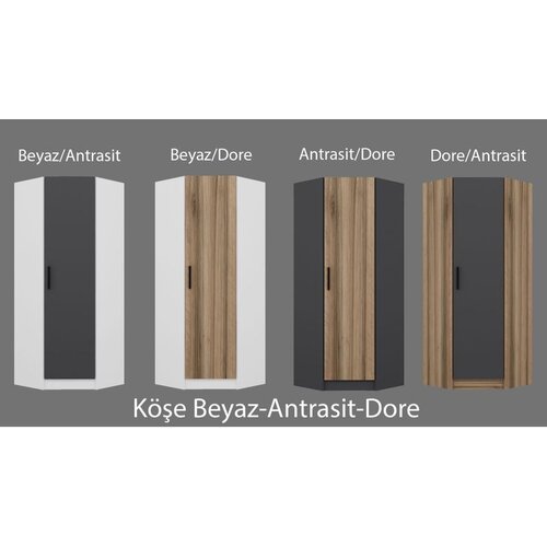 Hanah home kale corner Oak1 - 210 oak wardrobe Slike