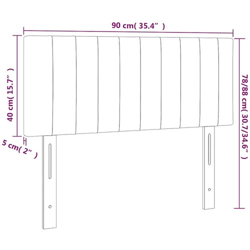  LED uzglavlje plavo 90x5x78/88 cm od tkanine Slike