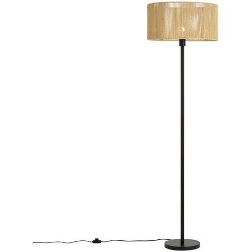 QAZQA Simplo Floor Lamp: Black Frame with Beige Paper Rope Shade (50/50/25) Cene