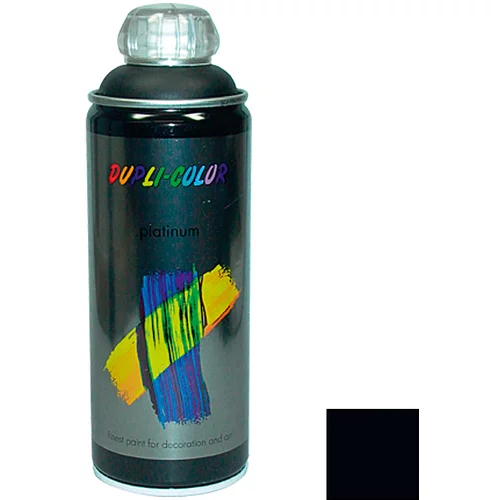 Dupli color Platinum Sprej s lakom u boji platino RAL 9005 (Duboko crne boje, 400 ml, Svilenkasti mat)