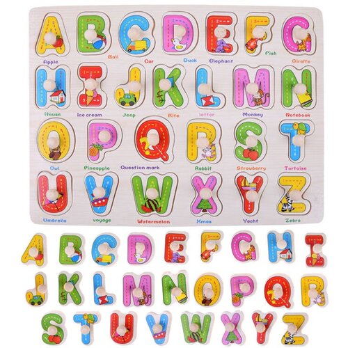  Drvene puzzle English 2u1 Cene
