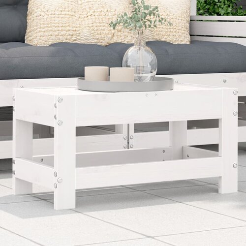  Vrtni tabure bijeli 62 x 30 x 32 cm od masivne borovine Cene