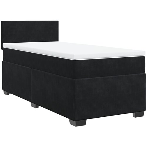 Maison Chic Box spring postelja - Vzmetna postelja z vzmetnico črna 90x200 cm žamet SL10446, (21883936) Slike