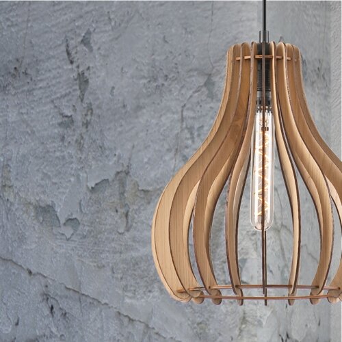  Visilica na sajli TUCCI 1xE27/60W/230V, prečnik 29 cm, hrast Slike
