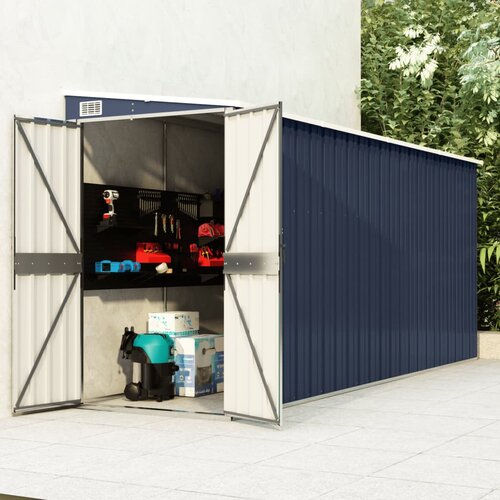 VidaXL Vrtna lopa antracitna 118x382x178 cm jeklo Slike