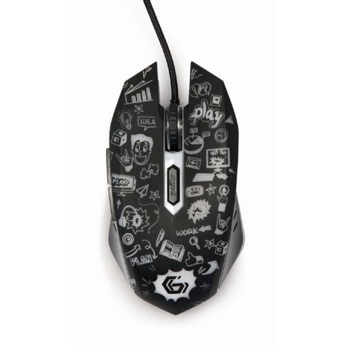 Gembird Mi&amp;scaron; GEMBIRD 6-button optical LED mouse, black, MUS-6B-GRAFIX-01, optical, USB Slike