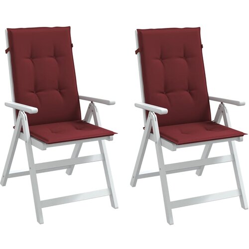 VidaXL Jastuci za stolice 4 kom pro&amp;scaron;arano boja vina 120x50x4cm tkanina - pro&amp;scaron;arana crvena boja vina 120 x 50 x 4 cm 2 Pro&amp;scaron;arana crvena Slike