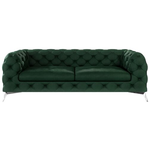 Ropez Tamno zelena bar&amp;scaron;unasti sofa 225 cm Chelsea &amp;ndash; Slike