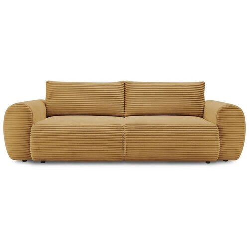 Bobochic Paris Senf žuta sklopiva sofa od samta 257 cm Lucien – Cijene