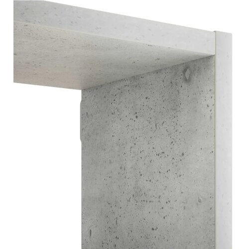  Zidna polica Betonska siva 72 x 17 x 55.5 cm prerađeno drvo - Betonska siva 2 odjeljka Slike