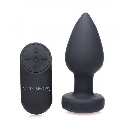 Booty Sparks Vibracijski analni čep sa LED svjetlom, srednji Slike