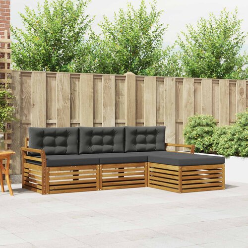  Set vanjskih sofa Prirodna i antracit 254 x 162,5 x 73 cm Cijene