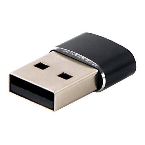  USB 2,0 adapter USB2.0 AM to Type-C female black, GEMBIRD A-USB2-AMCF-02 Cene