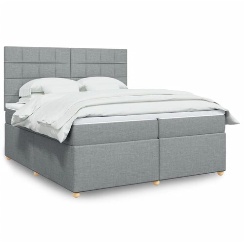 vidaXL Krevet s oprugama i madracem svjetlosivi 200 x 200cm od tkanine Cene
