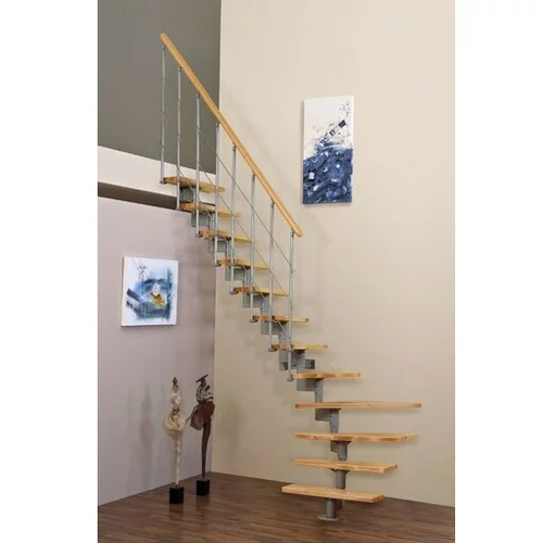 Minka Style L siva/bukev Natur 76x304cm stopnice