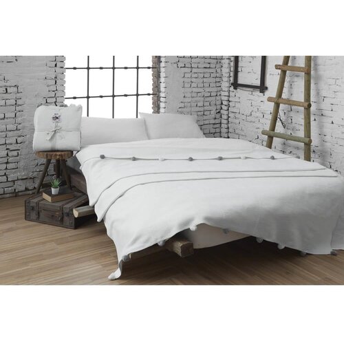 Mijolnir Krem prekrivač od flisa 150x200 cm Pom Pom &ndash; Cijene