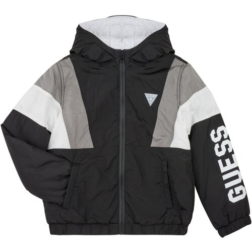 Guess LS HOODED PADDED JACKET W/ ZIP Crna Slike