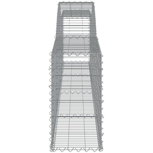  Lučne gabionske ko&amp;scaron;are 10 kom 400x30x60/80 cm pocinčano željezo Slike