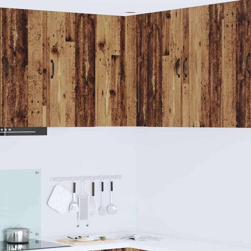 vidaXL Zidni kuhinjski ormarić s policom Staro drvo 57 x 57 x 80 cm Cene