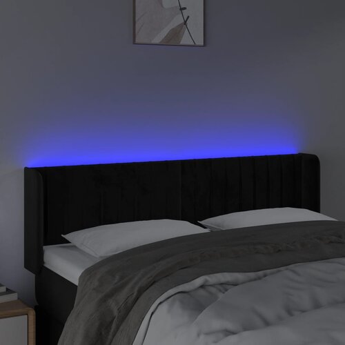  LED uzglavlje crno 147x16x78/88 cm bar&amp;scaron;unasto Slike