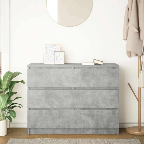 VidaXL Komoda beton siva 100x35x76 cm konstruirano drvo Slike