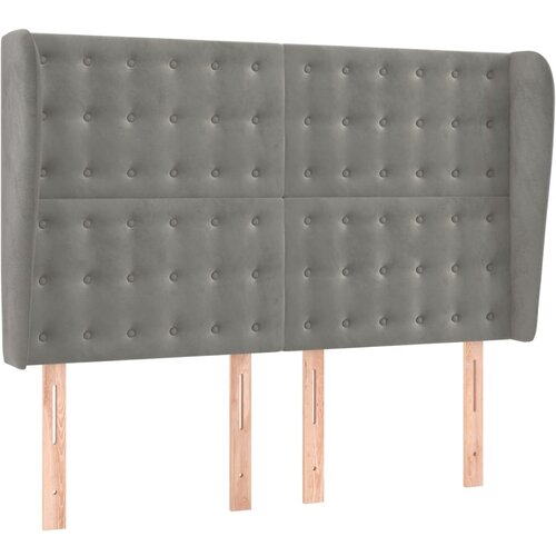 Maison Chic vzglavna omarica - nočna omarica - posteljna omarica z u&amp;scaron;esi svetlo sivo 147x23x118/128 cm žamet, (21712038) Slike