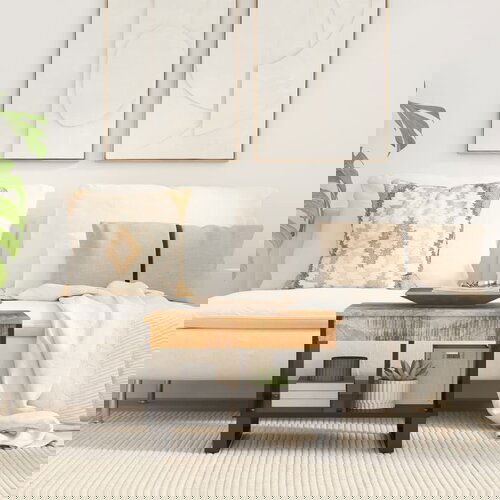 VidaXL Klubska mizica 55x50x40 cm trden mangov les Slike