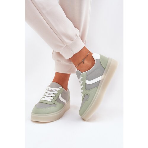 EVENTO Boto Low Women's Sneakers On Platform Green Telmira Cijene
