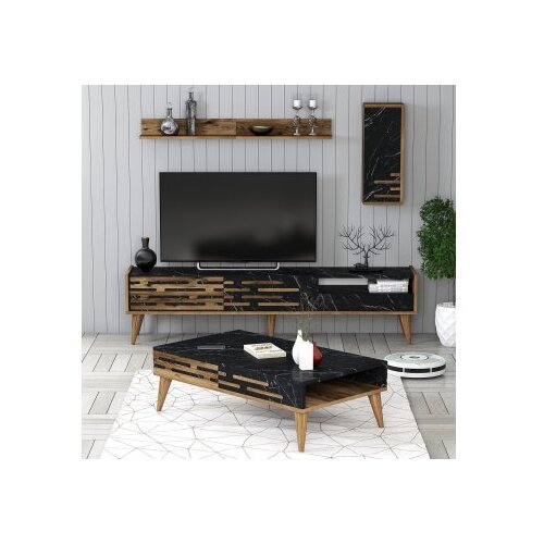 Hanah home valensiya walnut black marble Cene