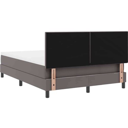  Konstrukcija kreveta s madracem Siva 160 x 200 cm Umjetna koža Slike