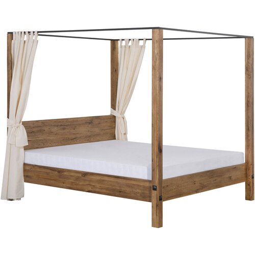 Livetastic postelja z baldahinom 180 cm x 200 cm , les barve močvirskega hrasta Slike