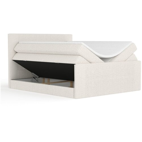 Maison de R&amp;ecirc;ve Bež boxspring krevet s prostorom za odlaganje 160x200 cm Bergamo &amp;ndash; Slike