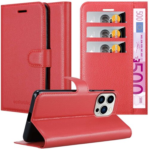 Cadorabo Case, združljiv z Apple v Candy Apple Red - Zaščitni pokrov z magnetnim zapiranjem, stoječo funkcijo in režo za kartico, (20556225) Cene