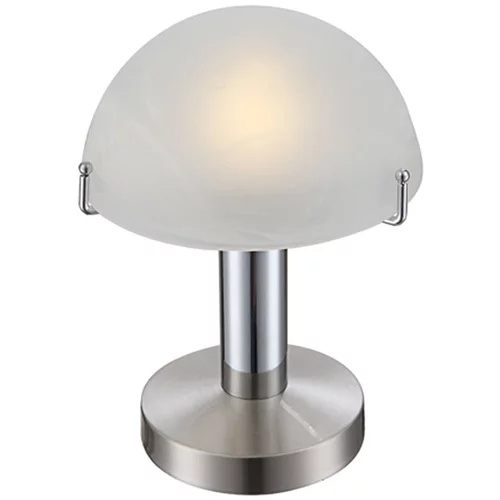 Globo stolna LED svjetiljka (3 W, Mat nikal, Bijela boja, Alabaster, Topla bijela)
