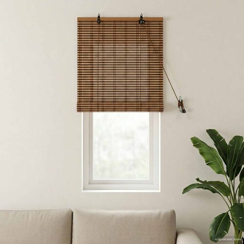Rolo zavjesa Smeđa 50 x 160 cm Bambus Cene
