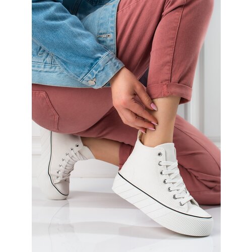 SHELOVET women&amp;#039;s high sneakers white Slike