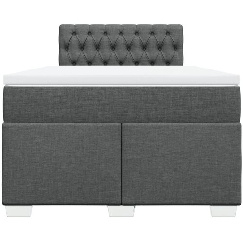  Krevet box spring s madracem tamnosivi 120 x 190 cm tkanina Slike