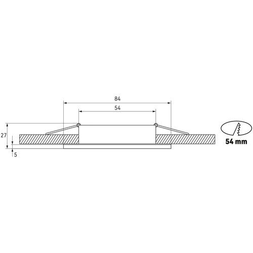 LED-LABS Stropna vgradna svetilka AQUA IP44 - črna Slike