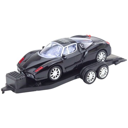  Set terenskog automobila Crveni kamion za vuču Crni sportski automobil 59 cm Slike