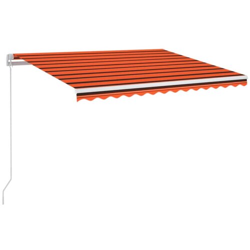 Maison Chic Ročno zložljiva tenda - Senčniki z LED lučmi 350x250 cm oranžna in rjava, (22041668) Cene