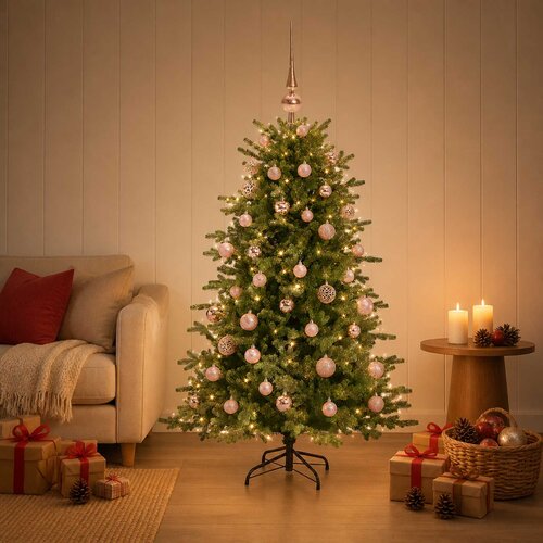  Umjetno božićno drvce s kuglicom 150 cm 150 LED lampica Cene