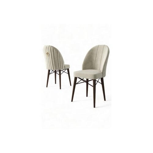 Hanah home set 4 stolice ritim cream brown Slike